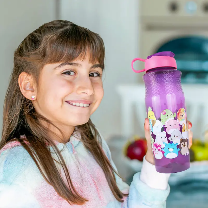Botella De Agua Con Dibujos Animados, Color Morado, 880 Ml 1