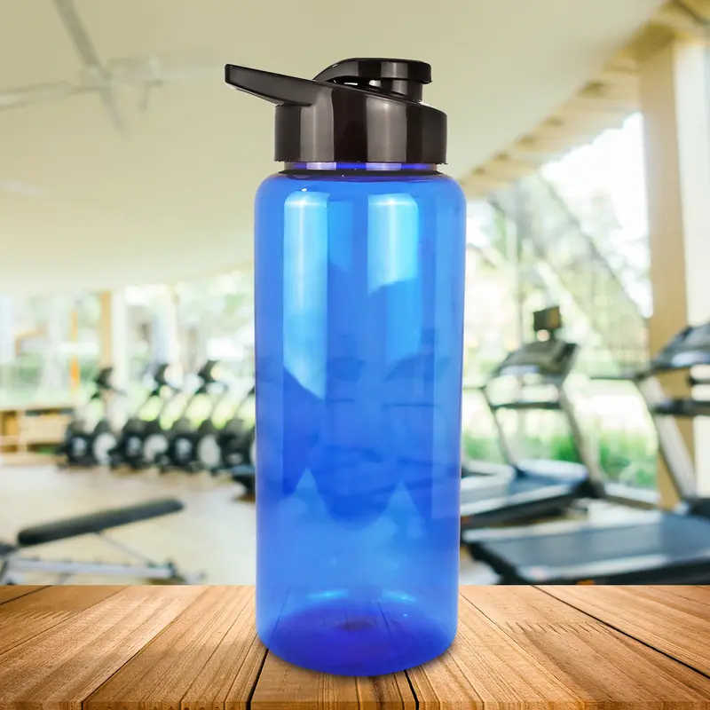 Botella De Agua De Plástico, Color Azul, 1L 1