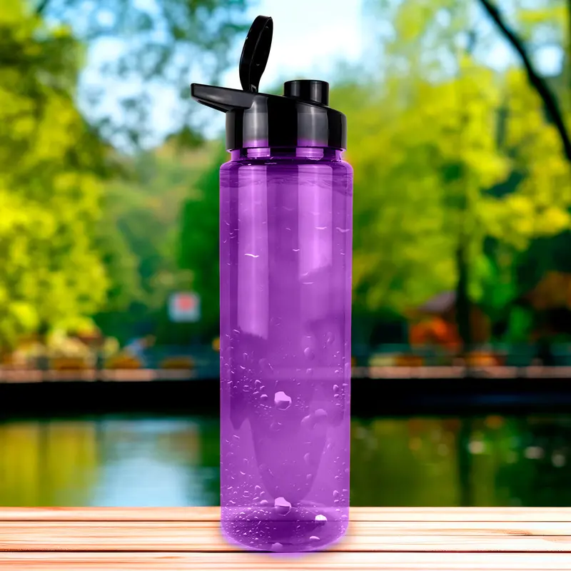Botella De Agua De Plástico, Color Morado, 900 Ml 1