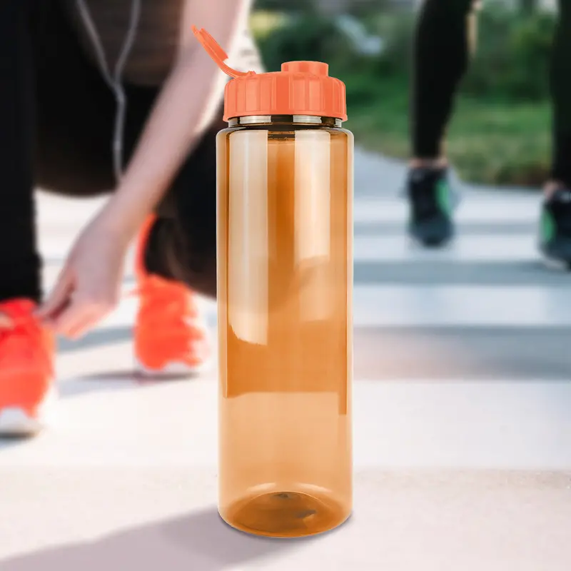 Botella De Agua De Plástico, Color Naranja, 26 Cm 1