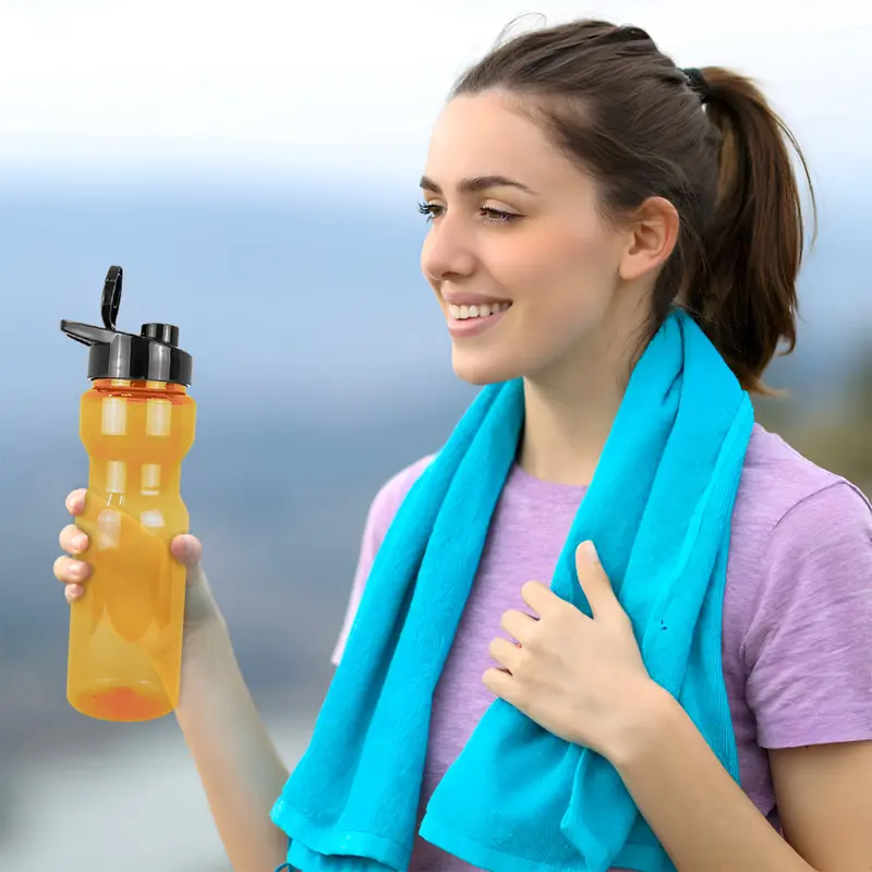 Botella De Agua De Plástico, Color Naranja, 850 Ml 1