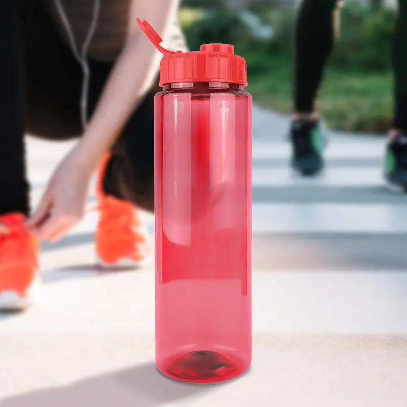 Botella De Agua De Plástico, Color Rojo, 26 Cm 1