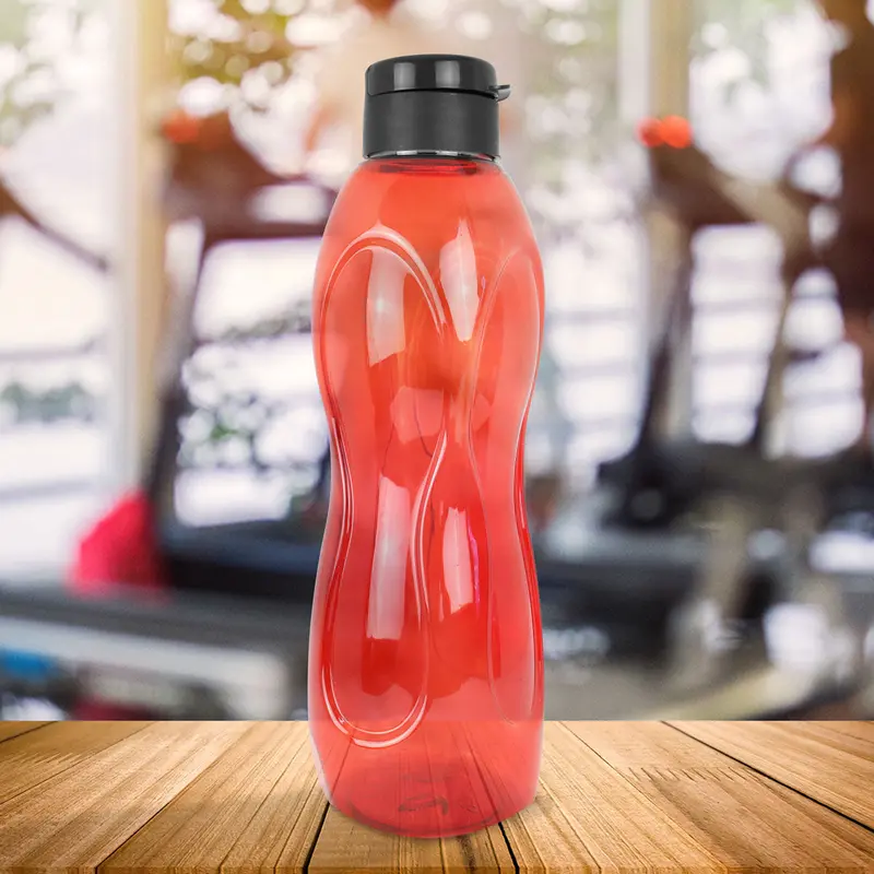 Botella De Agua De Plástico, Color Rojo, 26X7 Cm 1