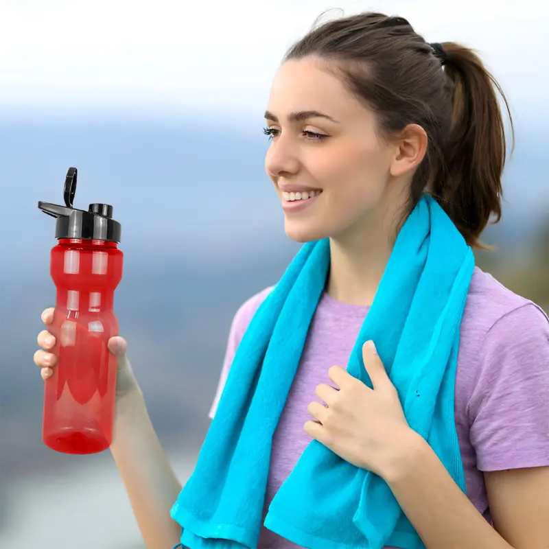 Botella De Agua De Plástico, Color Rojo, 850 Ml 1