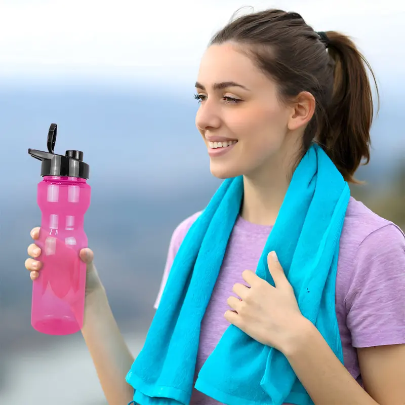 Botella De Agua De Plástico, Color Rosa, 850 Ml 1