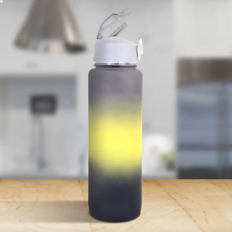 Botella De Agua Deportiva, Color Gris, 1L 1