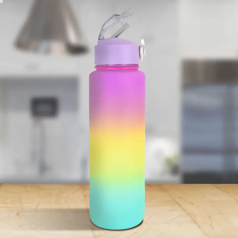 Botella De Agua Deportiva, Color Lila, 1L 1