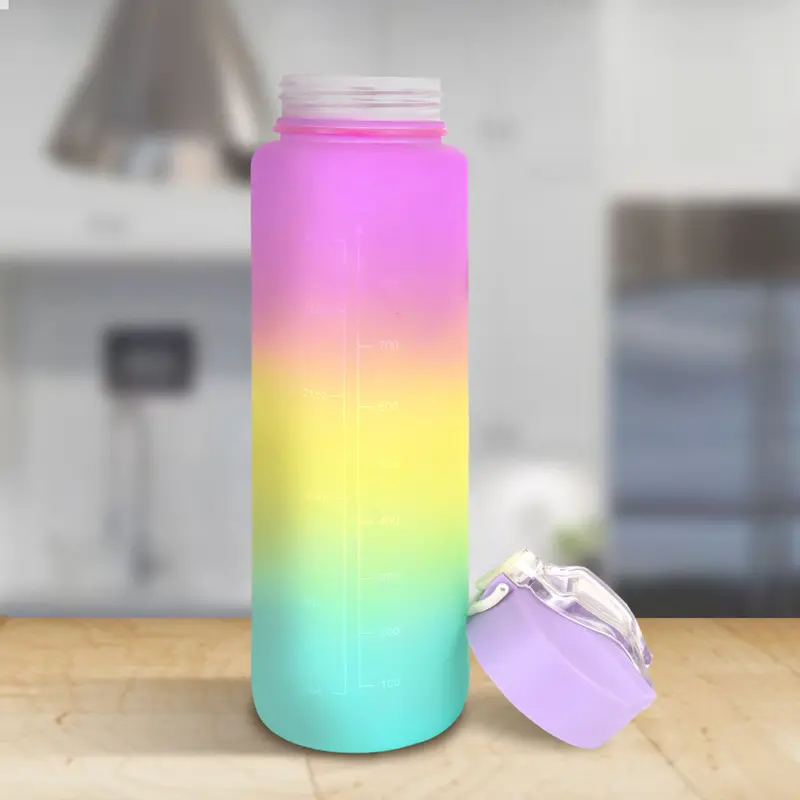 Botella De Agua Deportiva, Color Lila, 1L 2