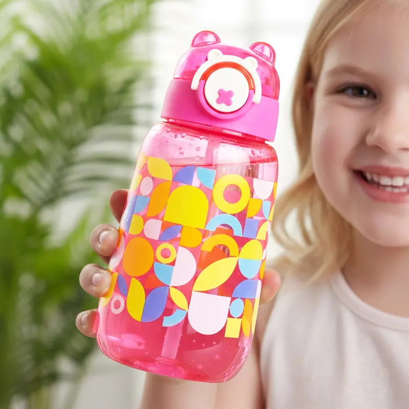 Botella De Agua, Diseño Osito, Peanuts, Color Rosa, 700 Ml 2