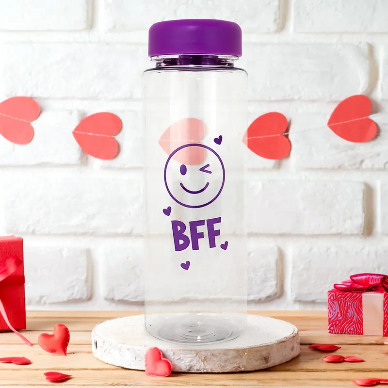 Botella De Plástico Bff, Color Morado 1
