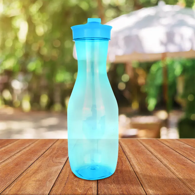 Botella De Plástico Color Aqua, 1L 1