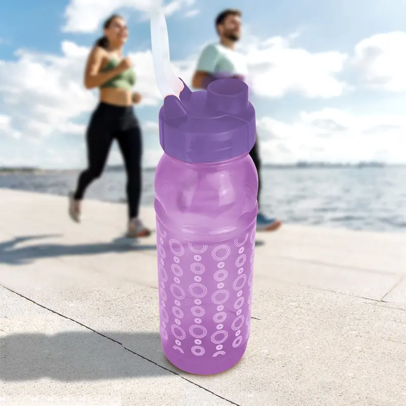 Botella De Plástico Color Morado, 680Ml 2