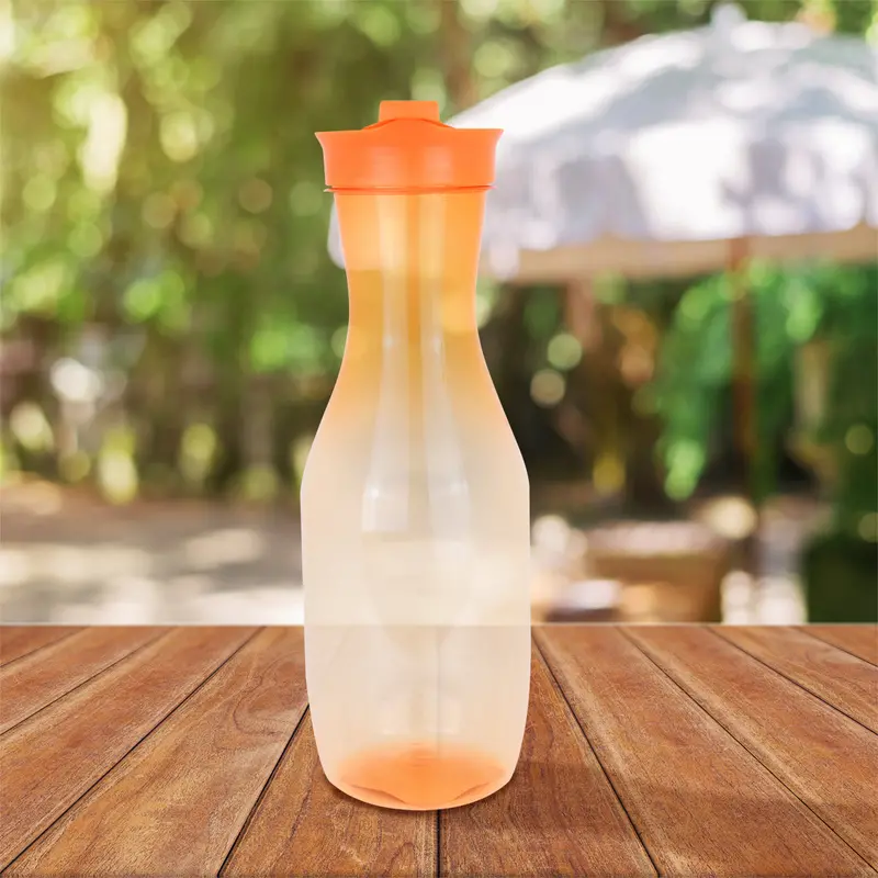 Botella De Plástico Color Naranja, 1L 1