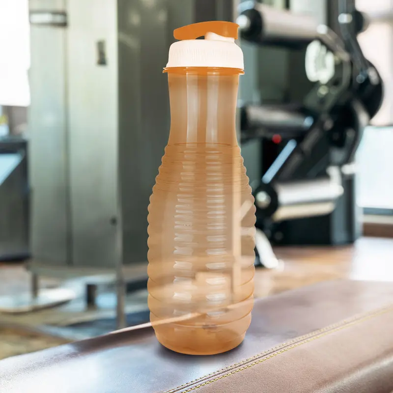 Botella De Plástico Color Naranja, 1L 1