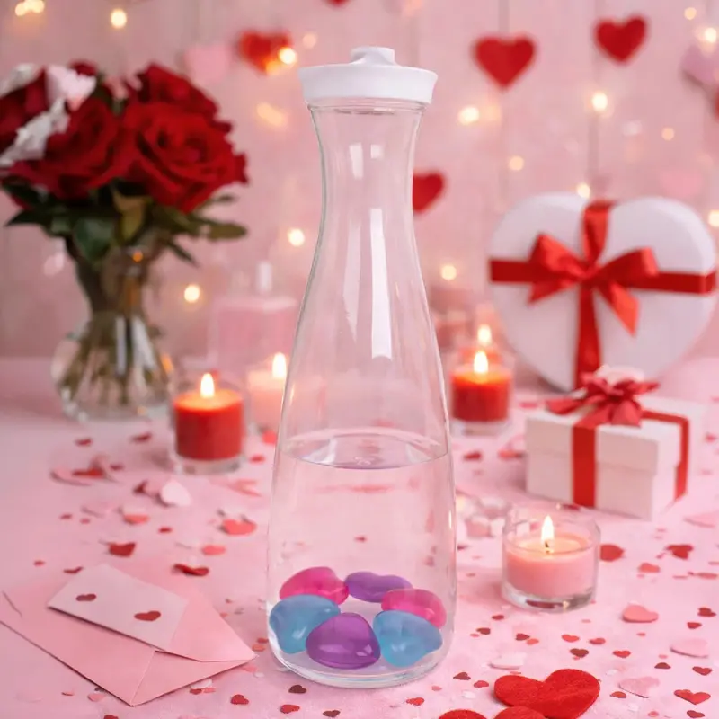 Botella De Plástico Con Hielitos De Corazón 2