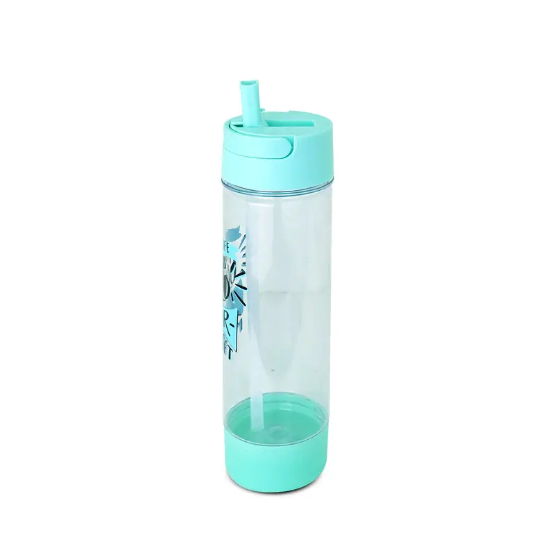 Botella De Plástico Con Tapa, Color Azul, 680Ml 2