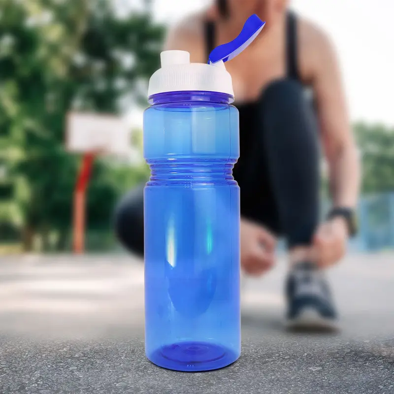 Botella De Plástico Con Tapa, Color Azul, 750Ml 1