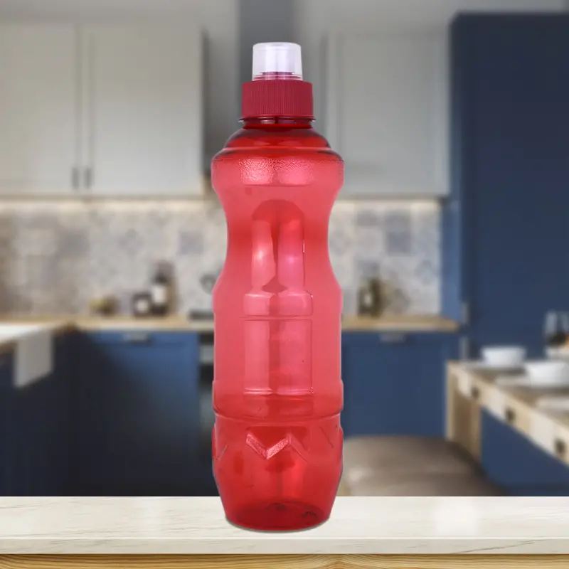 Botella De Plástico Con Tapa, Color Rojo, 750Ml 1