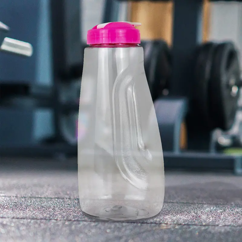 Botella De Plástico Con Tapa Color Rosa 1500Ml 1