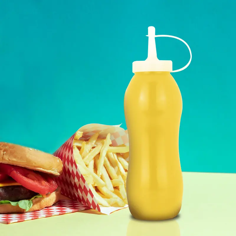 Botella De Plástico Porta Aderezos, Color Amarillo 1