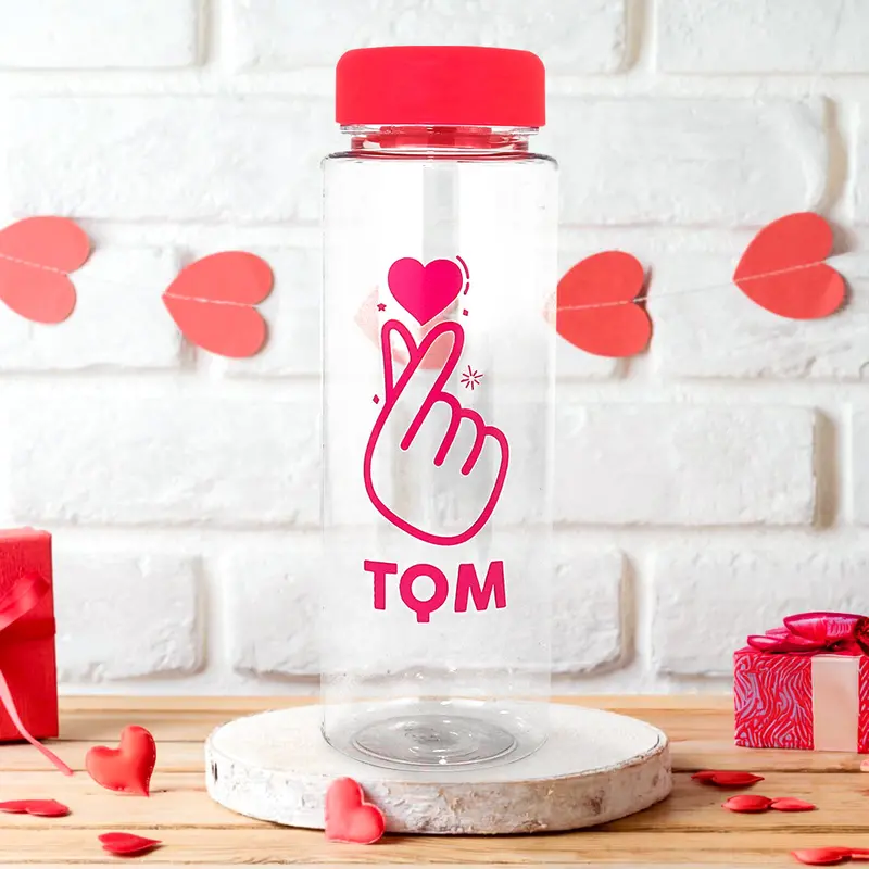 Botella De Plástico Tqm, Color Rosa 1
