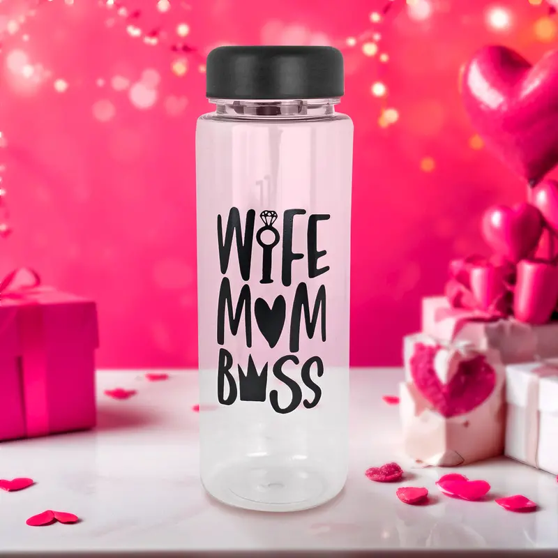 Botella De Plástico "Wife, Mom, Boss", 500 Ml 1