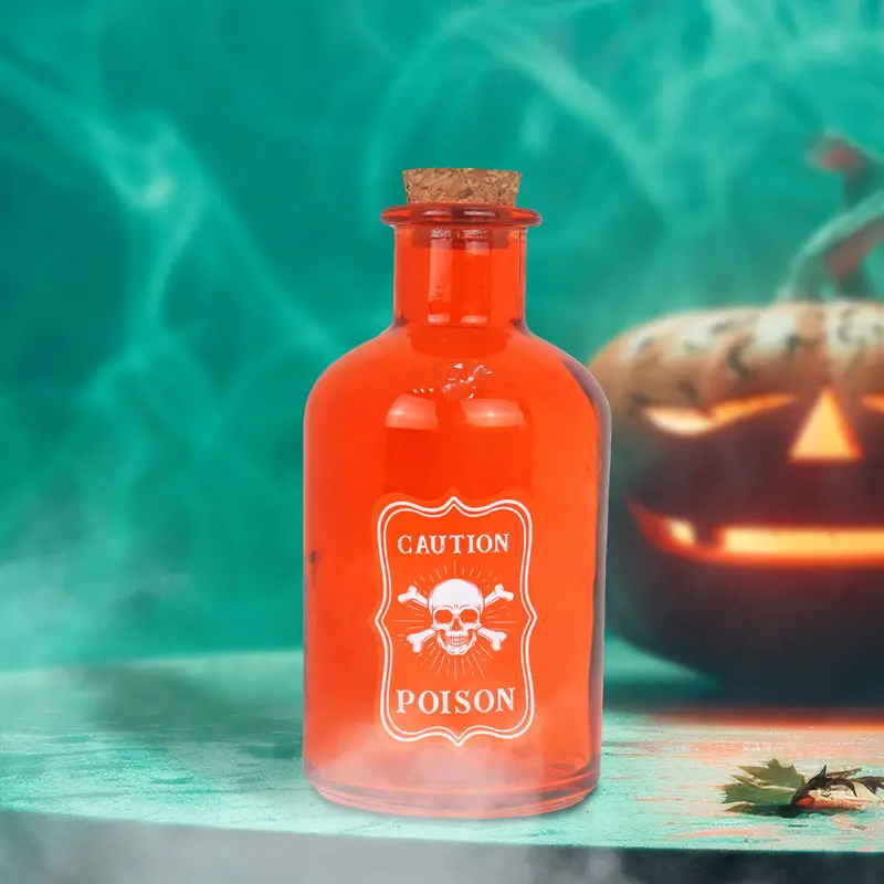 Botella De Vidrio Para Halloween, Caution 2