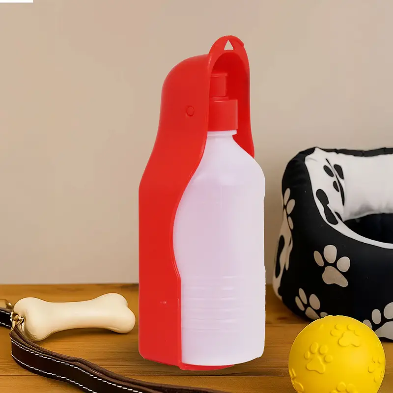 Botella Dispensador De Agua Para Mascotas, Color Rojo, 250 Ml 1