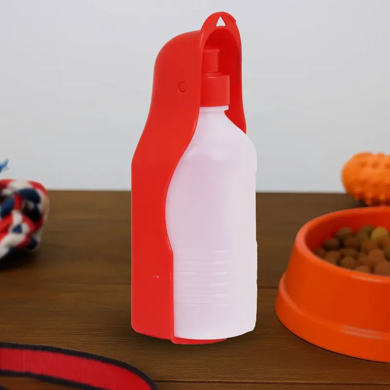 Botella Dispensador De Agua Para Mascotas, Color Rojo, 250 Ml 2