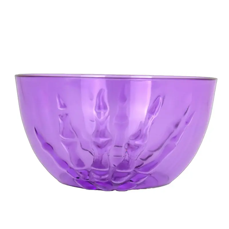 Bowl De Plástico Color Morado Con Diseño Fantasmal 2