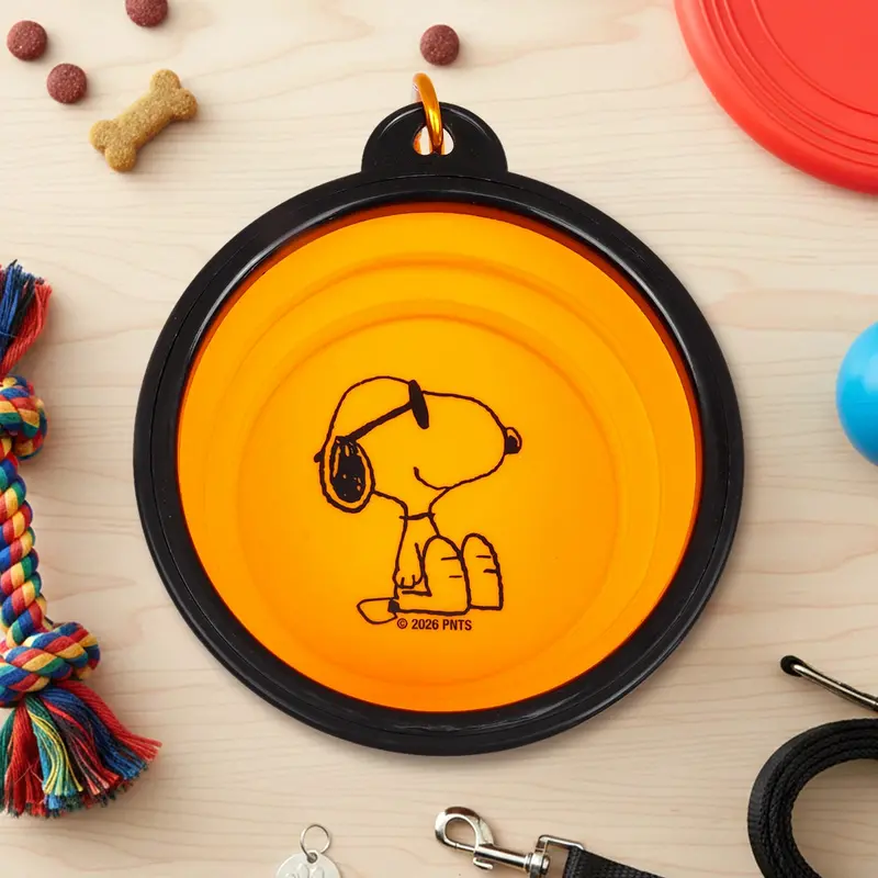 Bowl Plegable Para Mascota, Color Naranja, Peanuts 2