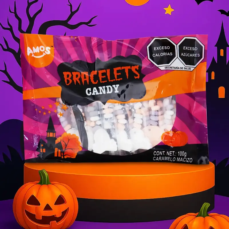 Brazaletes, Dulces Caramelo Macizo, Halloween, Amos 2
