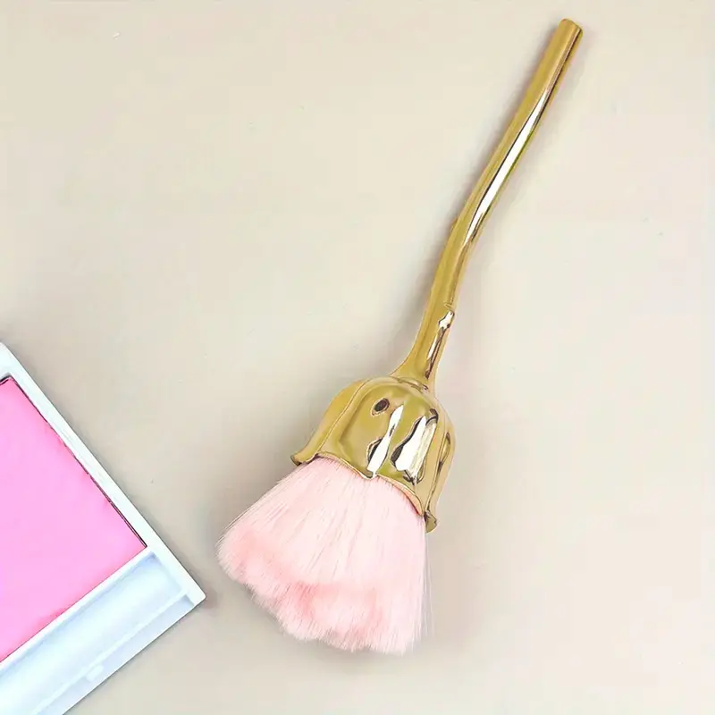 Brocha De Maquillaje En Forma De Rosa, Color Blanco 1