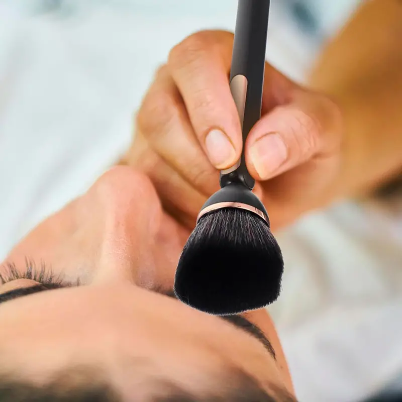 Brocha De Maquillaje Para Rubor Y Polvos Sueltos, Color Negro 1