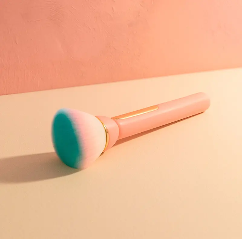 Brocha De Maquillaje Para Rubor Y Polvos Sueltos, Color Rosa 1