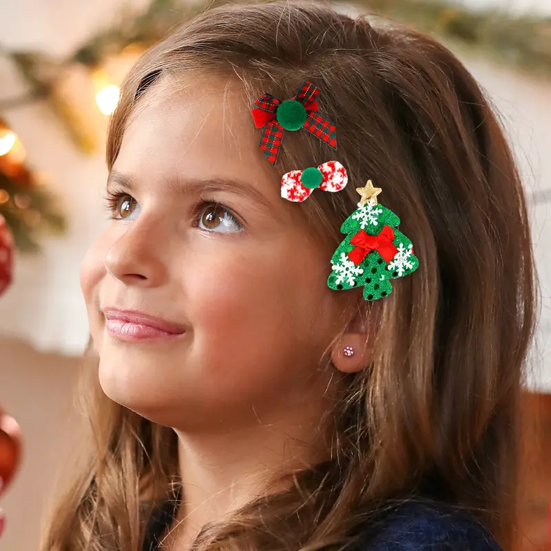Broches De Cabello Navideños, Pino 1