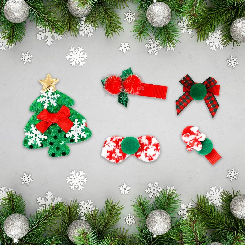 Broches De Cabello Navideños, Pino 2
