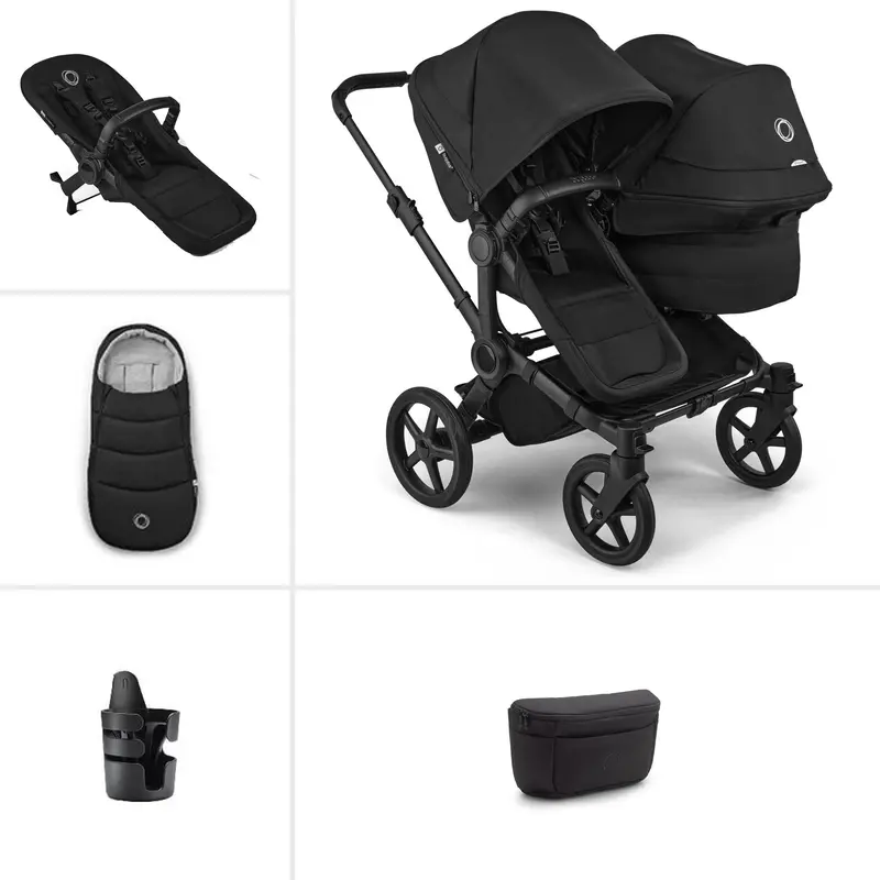Bugaboo Donkey 6 Double Essential Bundle In Heritage Black 1