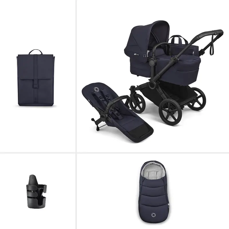 Bugaboo Donkey 6 Single Essential Bundle In Deep Indigo 1
