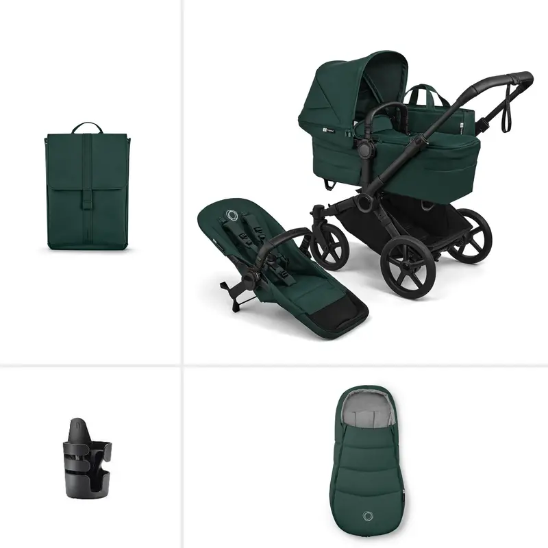 Bugaboo Donkey 6 Single Essential Bundle In Fern Green 1