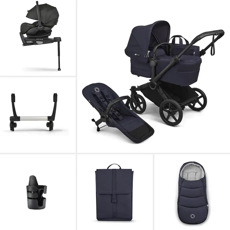 Bugaboo Donkey 6 Single Ultimate Newborn Bundle In Deep Indigo 1