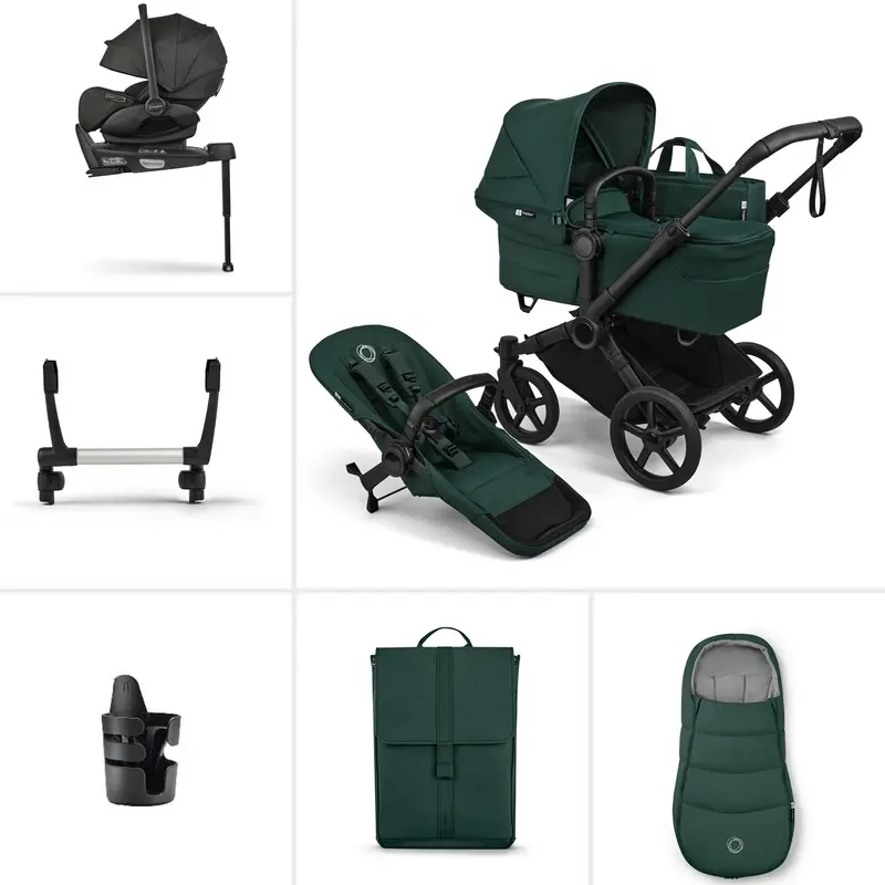 Bugaboo Donkey 6 Single Ultimate Newborn Bundle In Fern Green 1