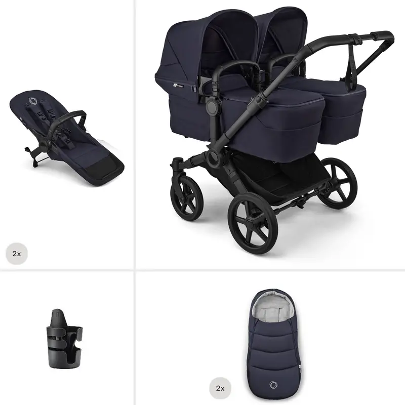Bugaboo Donkey 6 Twin Essential Bundle In Deep Indigo 1