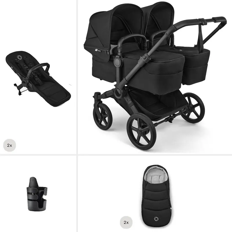 Bugaboo Donkey 6 Twin Essential Bundle In Heritage Black 1