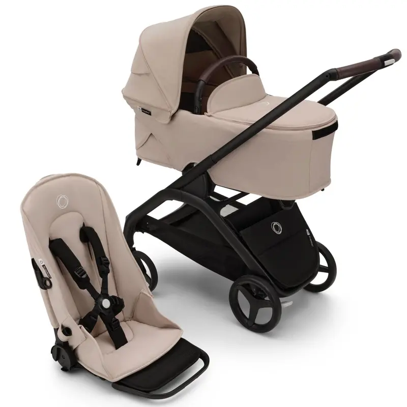 Bugaboo Dragonfly Complete Pram - Black/Desert Taupe 1