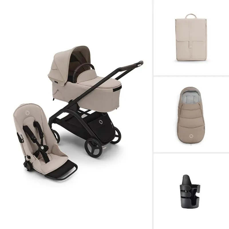 Bugaboo Dragonfly Essential Bundle - Black/Desert Taupe 1