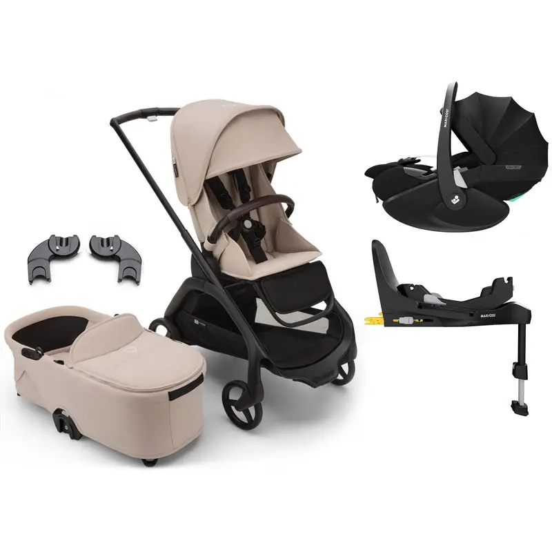 Bugaboo Dragonfly Pebble 360 Pro V2 Travel System - Black/Desert Taupe 1