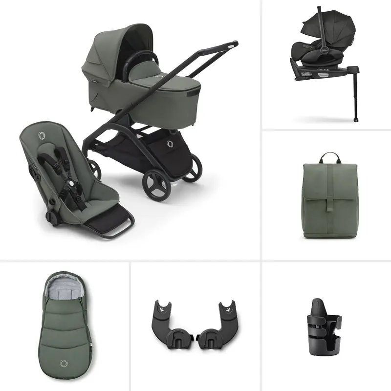 Bugaboo Dragonfly Ultimate Bundle - Black/Forest Green 1