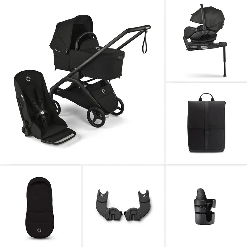 Bugaboo Dragonfly Ultimate Bundle - Black/Midnight Black 1