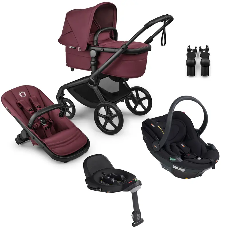 Bugaboo Fox 5 Renew Besafe Travel System In Dark Cherry 1